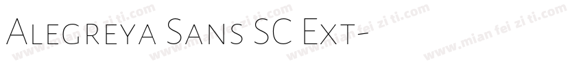 Alegreya Sans SC Ext字体转换